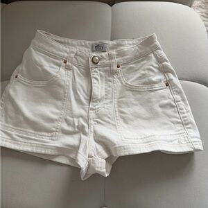 Oh Polly White Jean Shorts